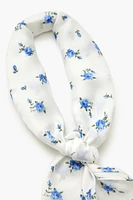 Satin Rose Print Headwrap