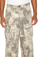 Mid-Rise Acid Wash Pants