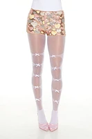 Sequin Heart Shorts