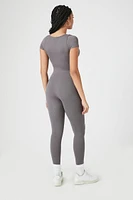 Seamless Short-Sleeve Jumpsuit