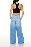 Stone Wash Low-Rise Baggy Jeans