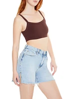 Rib-Knit Cropped Cami