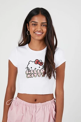 Hello Kitty Graphic Cropped Tee