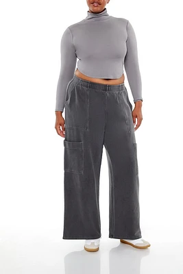 Plus Mid-Rise Cargo Sweatpants