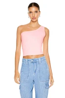 Seamless One-Shoulder Crop Top