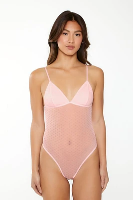 Sheer Textured Lingerie Bodysuit