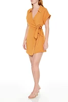 Tie-Front Wrap Skort Romper