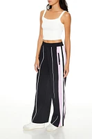 Striped High-Rise Wide-Leg Pants