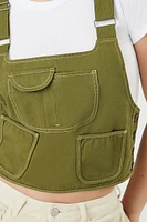 Twill Overall Crop Top