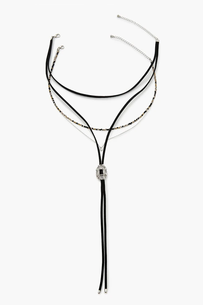 Layered Bolo Tie Necklace Set