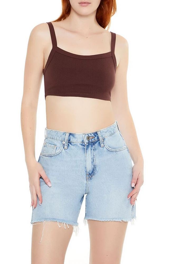 Rib-Knit Cropped Cami