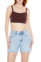 Rib-Knit Cropped Cami