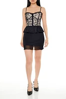 Lace Sweetheart Peplum Cami