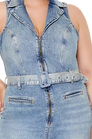 Plus Lee Denim Zip-Up Jumpsuit