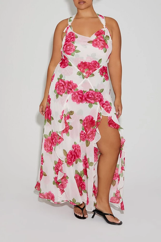 Plus Betsey Johnson Rose Print Dress