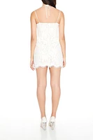 Floral Eyelash Lace Mini Dress