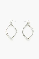 Diamond Drop-Hoop Earrings