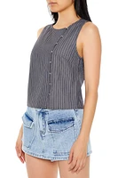 Pinstriped Sleeveless Top