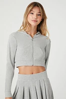 Cropped Zip-Up Hoodie