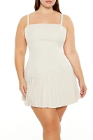 Plus Drop-Waist Mini Dress