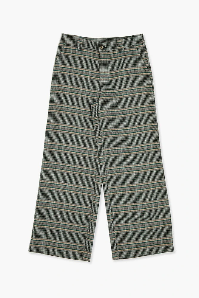 Girls Plaid Wide-Leg Pants (Kids)