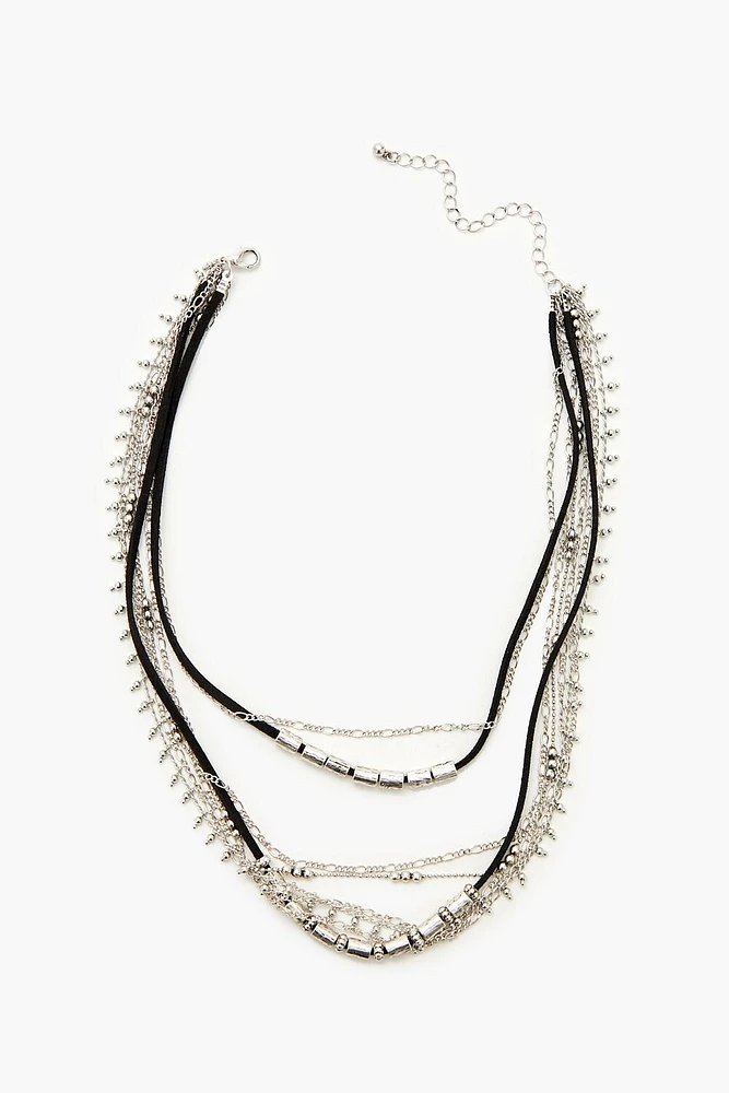 Beaded Cord Layered Necklace