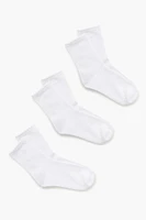 Scalloped Crew Socks - 3 pack