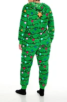 Plus Christmas Lights Jumpsuit