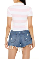 Sweater-Knit Striped Top