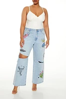 Plus Desert Patch High-Rise Jeans