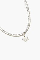 Layered Butterfly Charm Necklace