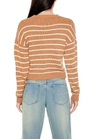 Striped Drop-Sleeve Sweater