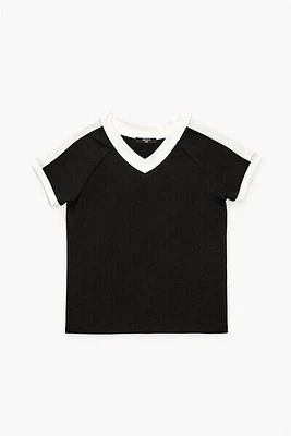 Girls V-Neck Ringer Tee (Kids)