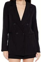 Plunging Double-Breasted Blazer