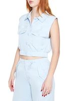 Button-Up Cropped Vest