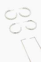 Twisted Hoop & Duster Earring Set