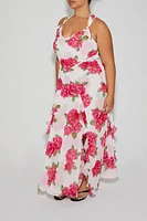 Plus Betsey Johnson Rose Print Dress