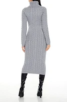 Cable Knit Midi Sweater Dress