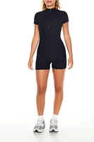 Active Half-Zip Mock Neck Romper