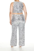 Plus Sequin High-Rise Pants