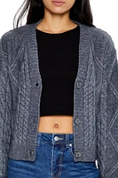 Cable Knit Cardigan Sweater