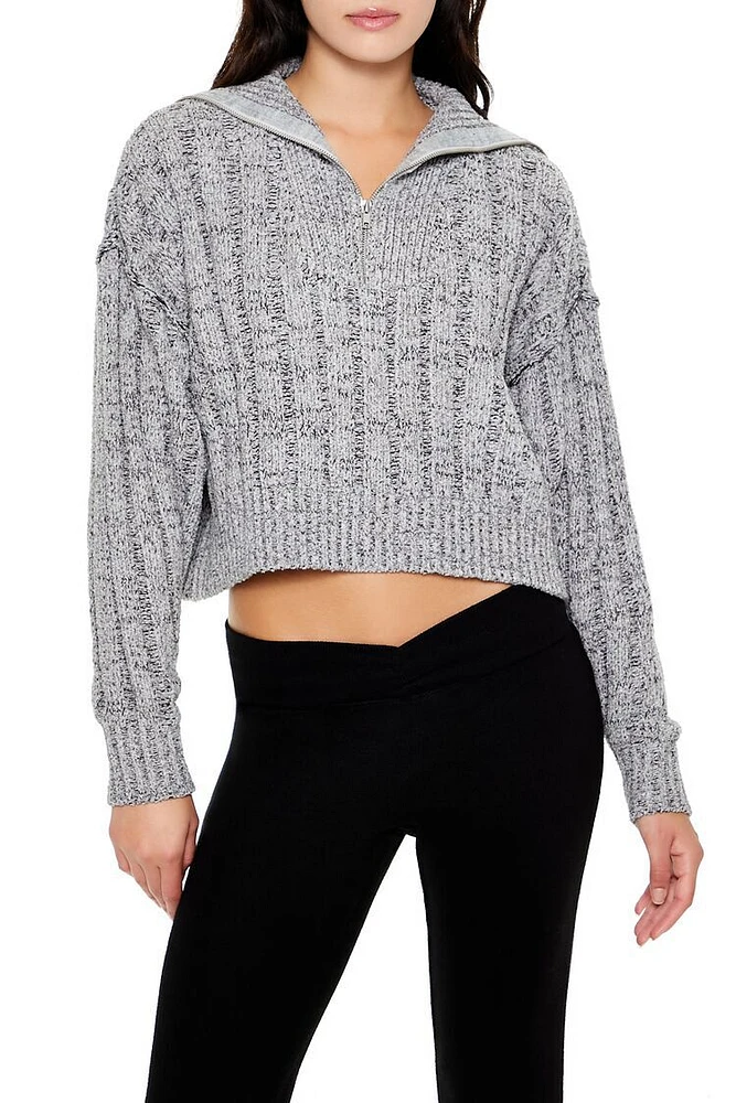 Ribbed Half-Zip Sweater