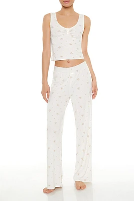 Floral Print Pajama Pants