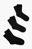 Scalloped Crew Socks - 3 pack