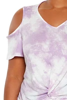 Plus Cloud Wash Open-Shoulder Tee