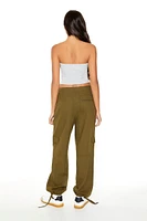Twill Drawstring Cargo Pants