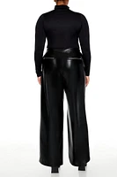 Plus Faux Leather Pants