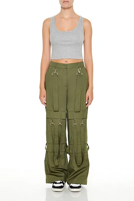 Wide-Leg Utility Cargo Pants