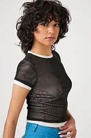 Mesh Cropped Combo Tee