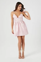 Iridescent Satin Babydoll Dress